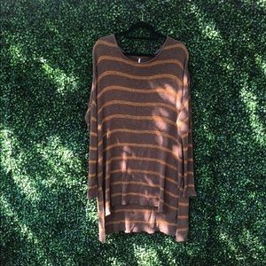FreePeople Stripped Long Sleeve Sweater